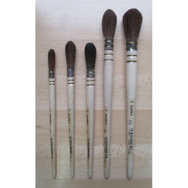 Kit De 10 Pinceaux à Dorure – Tailles Assorties Pour Feuille D'Or, Aquarelle & Céramique