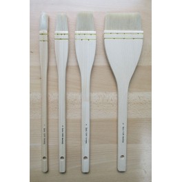 Brosse à adoucir DA VINCI en poil de chèvre blanc extra-fin