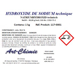 Hydroxyde de sodium technique (NaOH) min. 99,3% - Soude caustique
