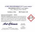 Acide Phosphorique pour analyse (H3P04) min. 85 % - 1 litre en bouteille en verre foncé