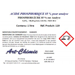 Acide Phosphorique - pour analyse (H3P04) min. 85 % 