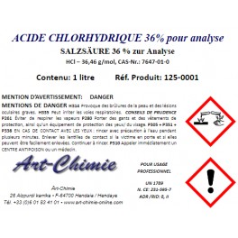 Acide chlorhydrique - pour analyse (HCl) min. 36%