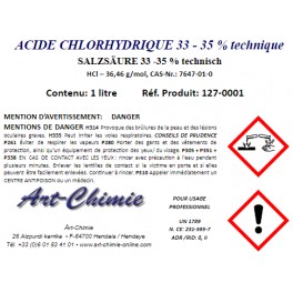 Acide chlorhydrique - technique (HCl) 33-35%