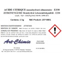 Acide citrique monohydraté, qualité alimentaire E-330  - (C6H8O7 x H20) 
