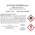 Acétate d'éthyle pur (C4H8O2) min. 99,2 %