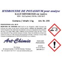 Hydroxyde de potassium pour analyse (KOH) min. 90 % 