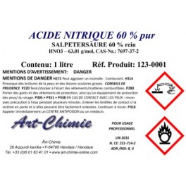 Acide nitrique - pur (HNO3) à 60% 