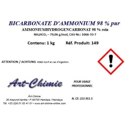 Bicarbonate d'ammonium pur (NH4HCO3) min. 98,0 %  